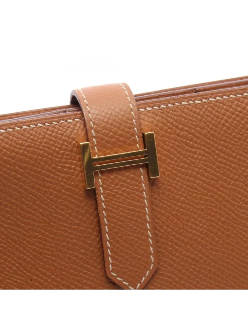 Hermes Bifold Wallet Bearn Souffle Gold Leather Calf